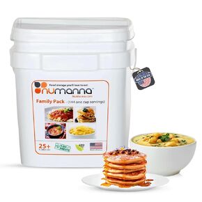 Numanna Freeze Dryed Semed Semeder Bear (Hamburger) دلو 36 حصصًا على 25 جرامًا من البروتين لكل خدمة طوارئ البقاء على قيد الحياة لا توجد مواد حافظة مضافة أكثر من 25 عامًا.
