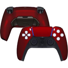 eXtremeRate Scarlet Red Faceplate Touchpad & Real Metal Buttons (RMB) Version Rise 2.0 Remap Kit Compatible with ps5 Controller BDM-010 BDM-020 - Controller NOT Included