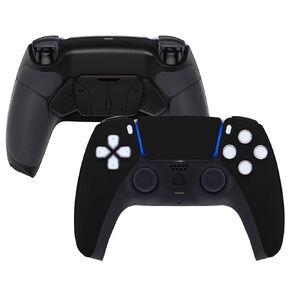 eXtremeRate Black Faceplate Touchpad & Rubberized Grip Programable RISE4 Remap Kit Compatible with ps5 Controller BDM-010 BDM-020 - Controller NOT Included