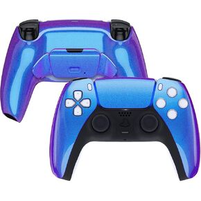 eXtremeRate Chameleon Purple Blue Faceplate Touchpad & Programable Rise Remap Kit Compatible with ps5 Controller BDM-010 BDM-020 - Controller NOT Included