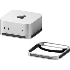Hagibis Desktop Stand for Mac Mini M4/M4 Pro 2024 Dustproof Base Heat Dissipation Bracket Aluminum Alloy Cooling Laptop Holder