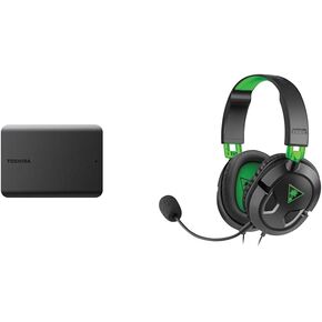 Toshiba Canvio Basics 1TB Portable External Hard Drive USB 3.0, Black - HDTB510XK3AA & Turtle Beach Recon 50 Xbox Gaming Headset for Xbox Series X/S, Xbox One, PS5, PS4