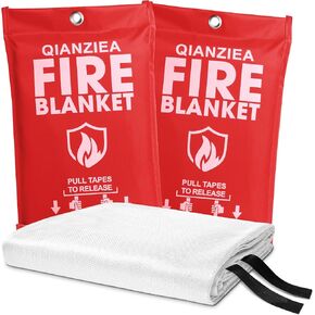 Fire Blanket,2 Pack,40"x40" Fire Blankets Emergency for Home and Kitchen