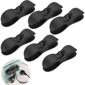Cord Organizer for Kitchen Appliances, Pack of 6Pcs Black Cord Organizer Command Hooks Cord Holder Cord Winder for Appliances for Appliances Air Fryer, Coffee Maker, Blender, Pressure Cooker, Toaster