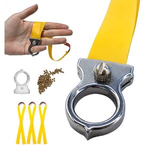 Slingshot Catapult, Framless Slingshot with Ring Slingshot Bands, Metal Slingshots for Adults, Small Slingshots for Hunting Shooting Practice