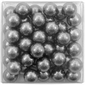 Camillus 0.5" Slingshot Ammo Balls for Catapult Slingshot - Durable Versatile Carbon Steel Outdoor Shooting Ammunition Balls with Silver Finish, 50 Pack