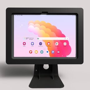 TABcare Anti-Theft Acrylic Case with 360 Rotate 180 Swivel Metal Desktop Stand & 90-Degree USB C Cable for Samsung Galaxy TAB A9+ 11