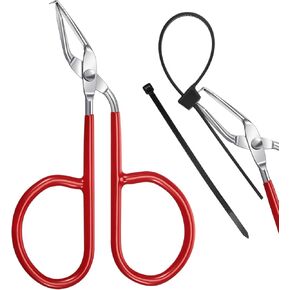 Lasnten Cable Tie Opener Zip Tie Cable Tie Remover Tool Stainless Steel Zip Tie Cutter Tool with Silicone Handle and Storage Box Reusable Use Cable Tool Pocket Size