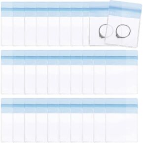 uxcell 30pcs Clear PVC Jewelry Storage Bags Plastic, Zipper Jewelry Bags Small Plastic Bag for Rings Earrings Bracelet Storage and Sales Packaging, Green (2 x 2.75 Inch)