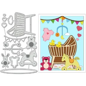 BENECREAT 2Pcs Beach Palm Tree Cutting Dies, Dog Cat Silhouette Stencils Coconut Tree Decorative Embossing Stencils for Scrapbooking, Photo Album, Greeting Card Making