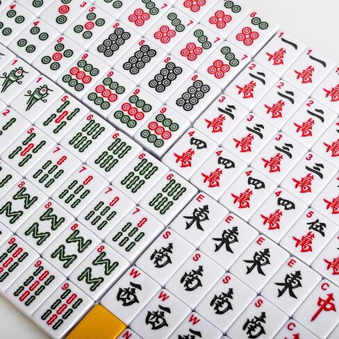 مجموعة Mahjong الصينية الصغيرة ، 144 مُرقِّم مميلين 1.18 "بلاط الحجم (الوردي) و 8 بلاطات فارغة ، مع حقيبة سفر حمل ، تعليمات باللغة الإنجليزية ، مجموعة لعبة Mahjongg كاملة (Mahiang ، Mah Jongg) in Saudi Arabia