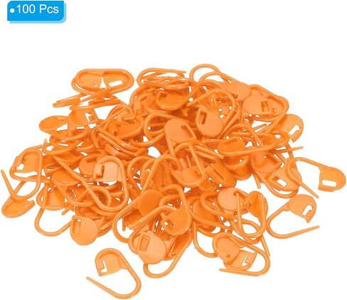 PATIKIL Crochet Stitch Markers, 100 Pack Plastic Knitting Markers Locking Stitch Marker for Sewing Crocheting DIY Craft, Black in Saudi Arabia