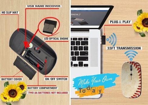 maizi Mouse Wireless for Mac Laptop PC Chromebook, Mouses Wireless Image ID: 10921822 Basketball Closeup 2.4G Lightweight with USB Receiver Manufacturered in USA in Saudi Arabia