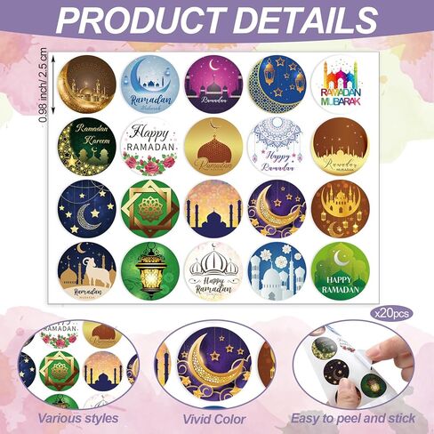 496 Pcs Eid Ramadan Mubarak Pencil Wristband Sticker Set Include 48 Pencil 48 Wristband 400 Sticker for Ramadan Mubarak Party Decorations Gifts for Kids(Classic) in Saudi Arabia