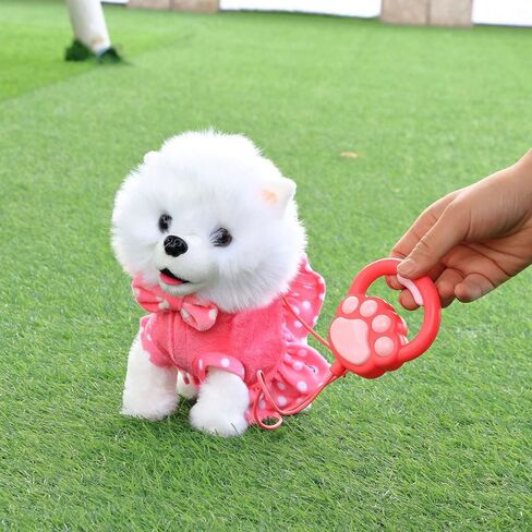 Hopearl Walking Cat Interactive Electronic Pet Singing Kitty Toy Remote Control Leash Animated Musical Kitten Miaow Wagging Tail Touch Recognition Gifts for Toddlers Birthday, Rainbow, 10.5'' in Kuwait