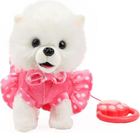 Hopearl Walking Cat Interactive Electronic Pet Singing Kitty Toy Remote Control Leash Animated Musical Kitten Miaow Wagging Tail Touch Recognition Gifts for Toddlers Birthday, Rainbow, 10.5'' in Kuwait