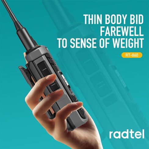 Radtel RT-860 Multi Band Ham Radio HF UHF VHF Dual Band with AM USB LSB CW CB LW MW SW SSB Reception, 1024 Channels, 2000mAh Battery, Type-C Charging (with SW/MW Antennas) in Saudi Arabia