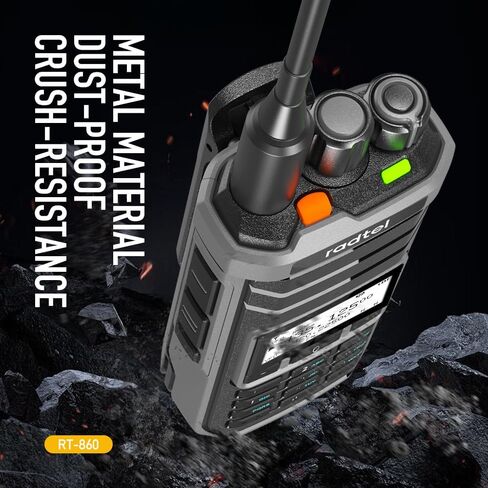 Radtel RT-860 Multi Band Ham Radio HF UHF VHF Dual Band with AM USB LSB CW CB LW MW SW SSB Reception, 1024 Channels, 2000mAh Battery, Type-C Charging (with SW/MW Antennas) in Saudi Arabia