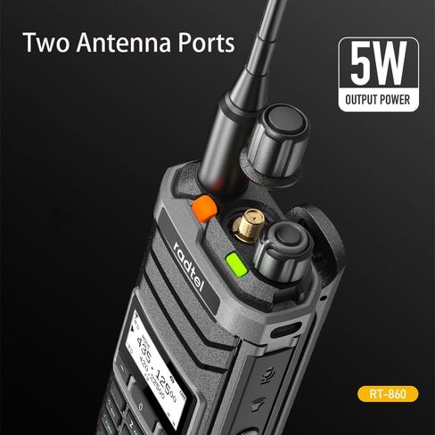 Radtel RT-860 Multi Band Ham Radio HF UHF VHF Dual Band with AM USB LSB CW CB LW MW SW SSB Reception, 1024 Channels, 2000mAh Battery, Type-C Charging (with SW/MW Antennas) in Saudi Arabia