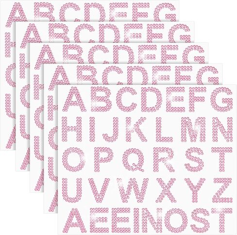 170 Pcs Black Rhinestone Letter Stickers, 5 Sheets 34 Letters Glitter Bling Alphabet Letter Stickers, Self Adhesive Letters Sticker Crystal Gemstone Border Stickers for DIY Art Craft Decor (Black) in Saudi Arabia