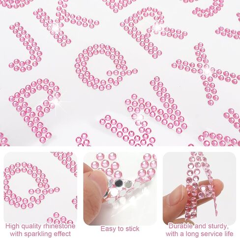 170 Pcs Black Rhinestone Letter Stickers, 5 Sheets 34 Letters Glitter Bling Alphabet Letter Stickers, Self Adhesive Letters Sticker Crystal Gemstone Border Stickers for DIY Art Craft Decor (Black) in Saudi Arabia