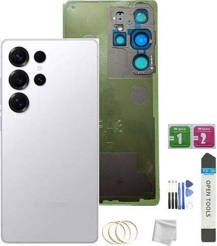 Galaxy S25 Ultra Back Glass Replacement for Samsung Galaxy S25 Ultra Back Cover Glass with Pre-Installed Tape and Camera Lens +Tools (Titanium Silverblue) in Saudi Arabia