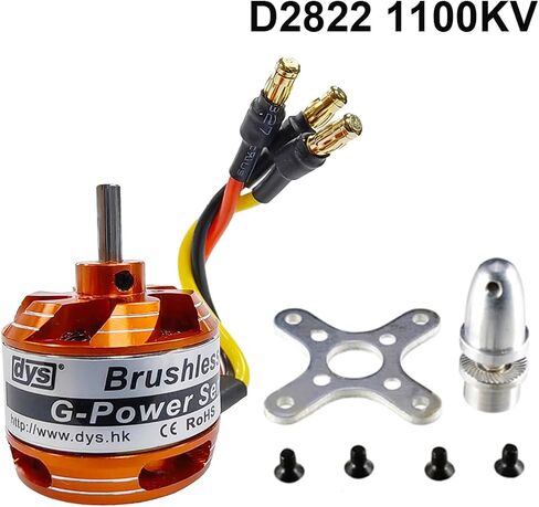 DYS D2822 1100KV/1450KV/1800KV/2600KV Brushless Outrunner Motor 2-3S for Multicopter RC Aircraft Fixed-Wing UAV（D2822 2600KV） in Saudi Arabia