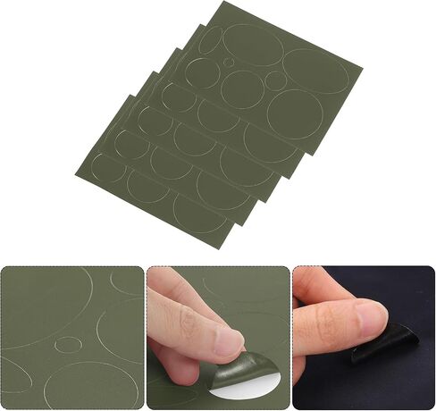 PATIKIL 5 Pack Repair Patch Kits, Fabric Self-Adhesive Patches for Down Jacket Hat Repairs Green in Saudi Arabia