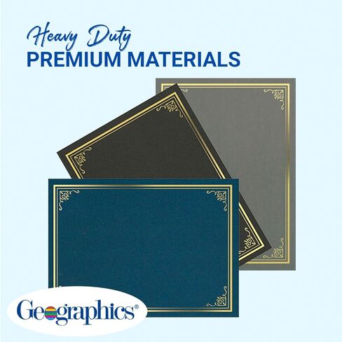 جغرافية شهادات خمر 8.5 "× 11" ، دبلوم خالي من الأشجار ، وأغلفة الشهادات ، مجلد جائزة الوثيقة ، حامل شهادة مع رقائق ذهبية ، أسود ، حزمة 5 in Kuwait