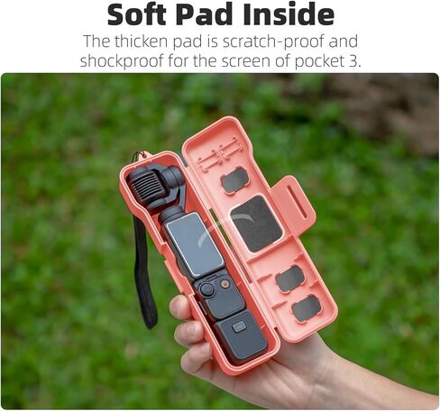 Pocket 3 Carrying Case Magnetic Protective Storage Case for OSMO Pocket 3 & Accessories, Shockproof Scratch-Resistant Travel Case, Fit for Filters & Wide-Angle Lens, with Adjustable Wrist Strap (Blue) in Saudi Arabia