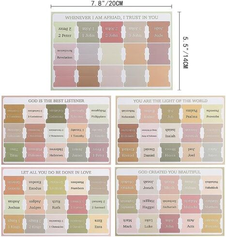علامات تبويب الكتاب المقدس ، علامات تبويب الكتاب المقدس للنساء والرجال ، لوازم اليومية للكتاب المقدس لعلامات الكتاب المقدس علامات تبويب لعلامات الكتب علامات تبويب فهرس الشريط ، علامات تبويب الصفحة (5pcs) in Kuwait