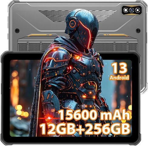 HOTWAV R7 Rugged Tablet Android 13, 15600mAh 10.1 Inch HD+ Waterproof Tablet, 12GB+256GB/(2TB TF) Outdoor Work Tablets, 16MP+16MP Camera Octa Core/Daul SIM 4G/IP68&IP69K/Face ID/GPS/OTG/Widevine L1 in Saudi Arabia