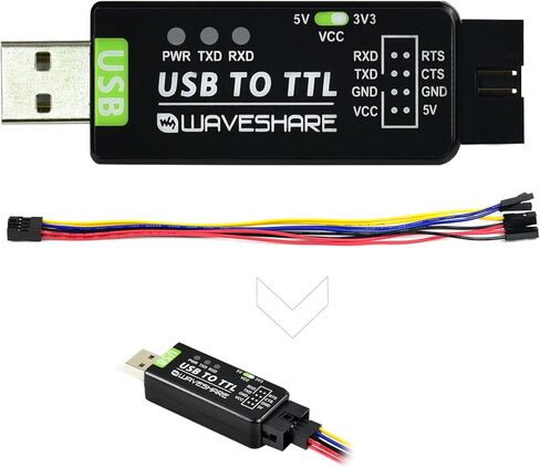 كابل تسلسلي لتحويل USB إلى TTL رقاقة FT232RNL، مع رأس 4pin منفصل + موصل SH1.0 3PIN لتصحيح أخطاء المنفذ التسلسلي Raspberry Pi 5 متوافق مع Linux Android WinCE Win7/8/8.1/10/11 in Saudi Arabia