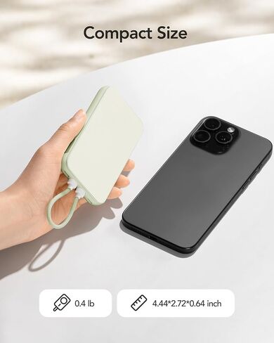 Charmast 10000mah شاحن محمول سلكي ، 20W شحن سريع شحن Slim Bank مع كابل قابل للإزالة لـ iPhone & Android ، حزمة بطارية خالية من اليدين مع شاشة رقمية للسفر القصيرة (بدون إلحل) in Saudi Arabia