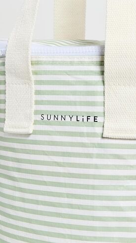 SunnyLife Women's Light Cooler Drinks Bag, Sage Stripe, One size in Saudi Arabia