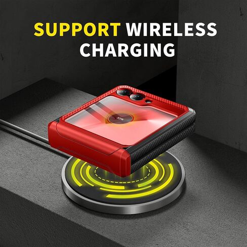 TONGATE for Z Flip 6 Case with Kickstand & Belt-Clip, [Hinge Protection Cover][Bulit-in Screen Protector] Military Grade Shockproof Phone Case for Samsung Galaxy Z Flip 6 5g 2024, Black in Kuwait