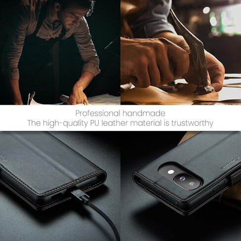 Wallet Case for Google Pixel 9a, PU Leather Magnetic Flip Case with RFID Blocking Card Holder Kickstand for Women Men, Shockproof Durable Protective Phone Cover for Pixel 9a (Blue) in Kuwait