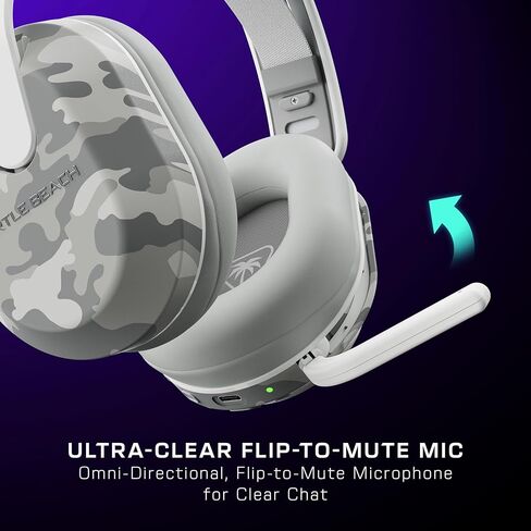 Turtle Beach Stealth 500 Wireless Gaming Headset Licensed for Xbox Series X|S, Compatible with Xbox One, Bluetooth, PC, Mobile, 40 Hr Battery, Memory Foam Cushions, Flip-to-Mute Mic – Arctic Camo in Saudi Arabia