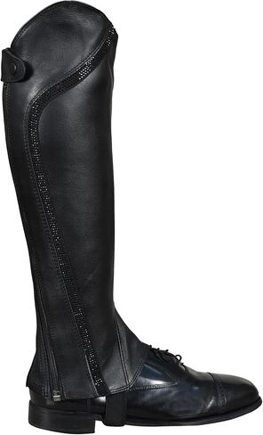 Equestrian Women Half Chap Gaiter Extra Grip Non Slip Full Grain Takey Cow Leather.Accurate Size Chart in Images. in Saudi Arabia