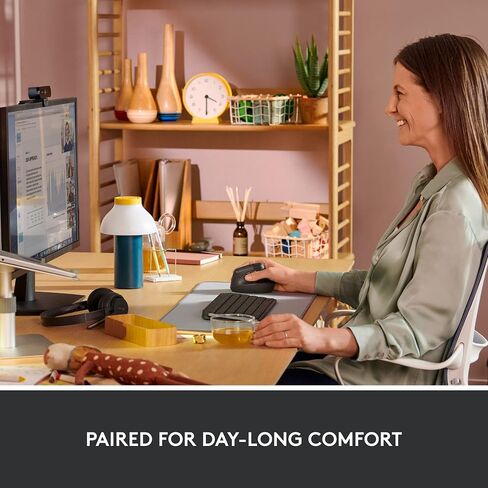 Logitech MX Keys Mini Keyboard and Lift Vertical Ergonomic Mouse Combo - Wireless, Backlit Keys, Bluetooth or Logi Bolt USB receiver, Quiet, Windows/macOS/iPadOS, Laptop, PC - Graphite in Saudi Arabia