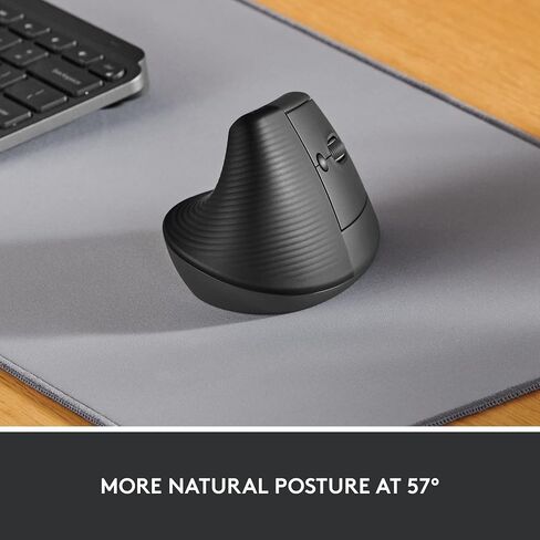 Logitech MX Keys Mini Keyboard and Lift Vertical Ergonomic Mouse Combo - Wireless, Backlit Keys, Bluetooth or Logi Bolt USB receiver, Quiet, Windows/macOS/iPadOS, Laptop, PC - Graphite in Saudi Arabia