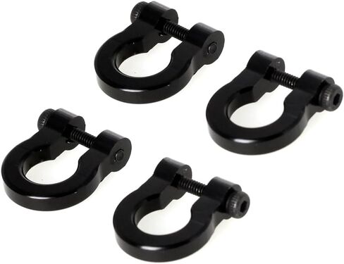 LCX 1/10th RC Crawler Car 4PCS Aluminum Bumper Tow Shackle Set for TRX4 TRX6 SCX10 II SCX10 III SCX10 PRO Gen7 Gen8 Gen9, Upgrades Parts Accessories (Red - CNC) in Saudi Arabia