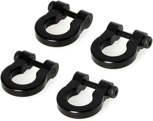 LCX 1/10th RC Crawler Car 4PCS Aluminum Bumper Tow Shackle Set for TRX4 TRX6 SCX10 II SCX10 III SCX10 PRO Gen7 Gen8 Gen9, Upgrades Parts Accessories (Red - CNC) in Saudi Arabia