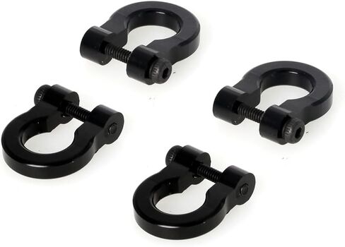 LCX 1/10th RC Crawler Car 4PCS Aluminum Bumper Tow Shackle Set for TRX4 TRX6 SCX10 II SCX10 III SCX10 PRO Gen7 Gen8 Gen9, Upgrades Parts Accessories (Red - CNC) in Saudi Arabia