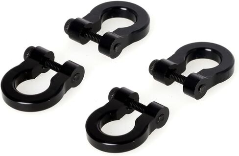 LCX 1/10th RC Crawler Car 4PCS Aluminum Bumper Tow Shackle Set for TRX4 TRX6 SCX10 II SCX10 III SCX10 PRO Gen7 Gen8 Gen9, Upgrades Parts Accessories (Red - CNC) in Saudi Arabia