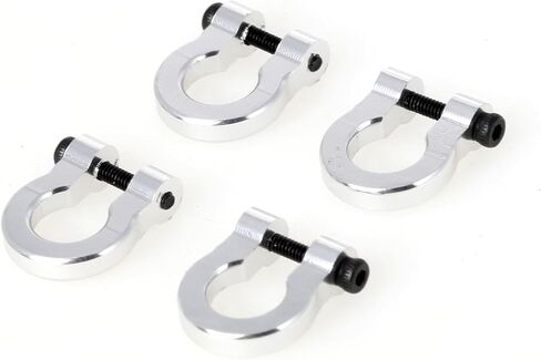 LCX 1/10th RC Crawler Car 4PCS Aluminum Bumper Tow Shackle Set for TRX4 TRX6 SCX10 II SCX10 III SCX10 PRO Gen7 Gen8 Gen9, Upgrades Parts Accessories (Red - CNC) in Saudi Arabia