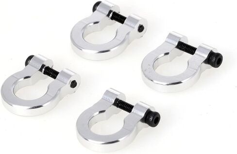LCX 1/10th RC Crawler Car 4PCS Aluminum Bumper Tow Shackle Set for TRX4 TRX6 SCX10 II SCX10 III SCX10 PRO Gen7 Gen8 Gen9, Upgrades Parts Accessories (Red - CNC) in Saudi Arabia