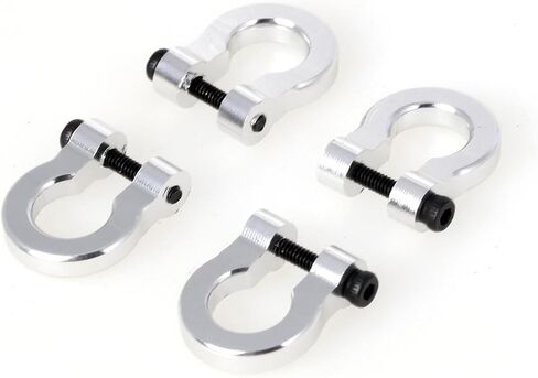 LCX 1/10th RC Crawler Car 4PCS Aluminum Bumper Tow Shackle Set for TRX4 TRX6 SCX10 II SCX10 III SCX10 PRO Gen7 Gen8 Gen9, Upgrades Parts Accessories (Red - CNC) in Saudi Arabia
