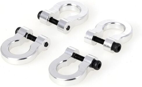 LCX 1/10th RC Crawler Car 4PCS Aluminum Bumper Tow Shackle Set for TRX4 TRX6 SCX10 II SCX10 III SCX10 PRO Gen7 Gen8 Gen9, Upgrades Parts Accessories (Red - CNC) in Saudi Arabia