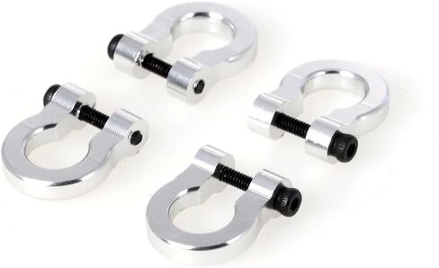 LCX 1/10th RC Crawler Car 4PCS Aluminum Bumper Tow Shackle Set for TRX4 TRX6 SCX10 II SCX10 III SCX10 PRO Gen7 Gen8 Gen9, Upgrades Parts Accessories (Red - CNC) in Saudi Arabia